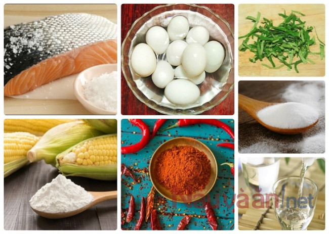 nguyên liệu làm da cá lắc trứng muối