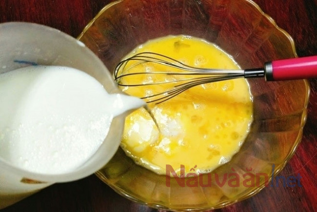 hỗn hợp trứng sữa