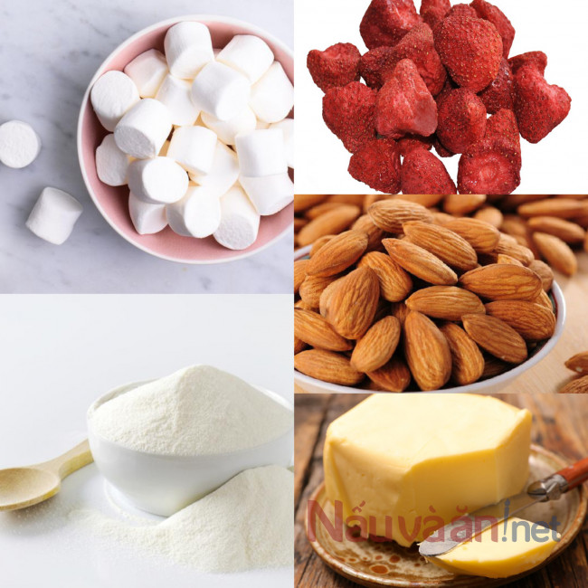 Nguyên liệu làm kẹo Nougat