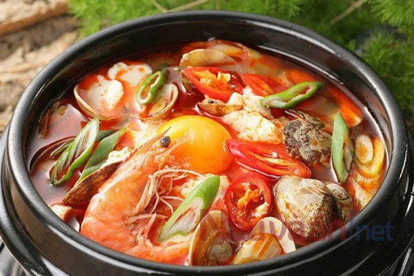 canh dậu phụ hải sản.