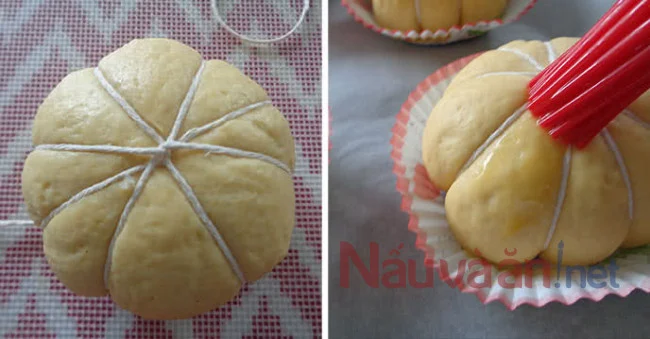 Cách làm bánh bao bí đỏ chay: tạo hình bánh