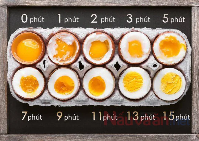Cách luộc trứng theo thời gian