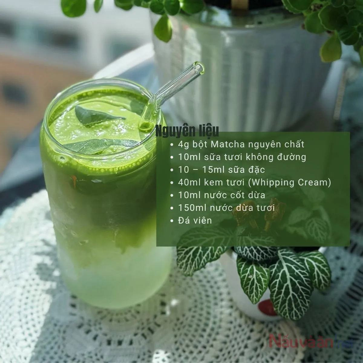 Nguyên liệu làm coco macha